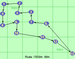 Route >7010m  80m